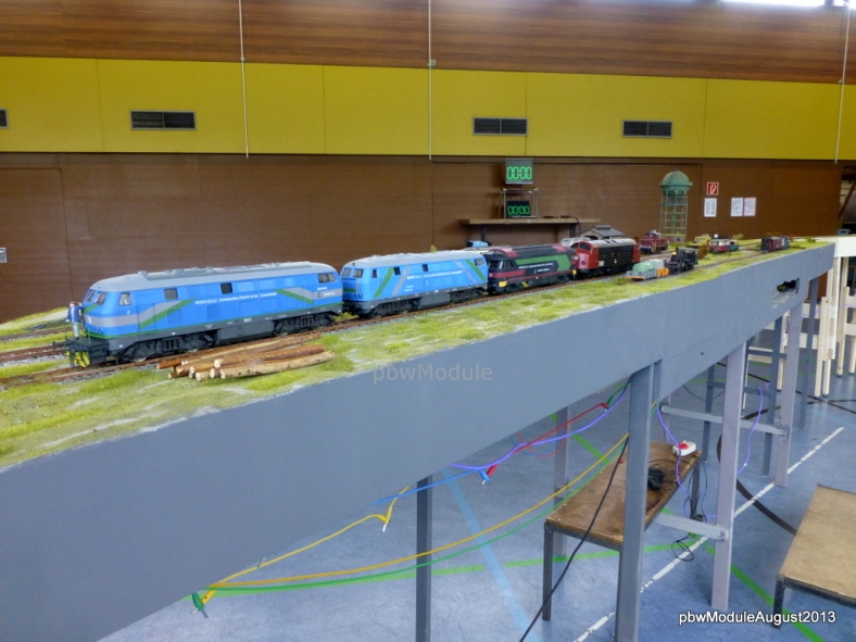 Lokomotiven des Bauzuges aus Luxembourg